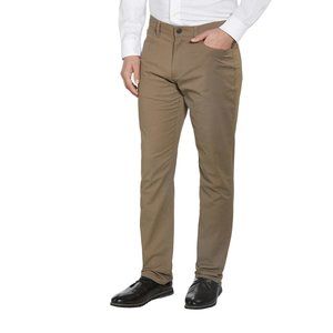 English Laundry Men’s 5 Pocket Brown Pant, Slim Straight Fit
